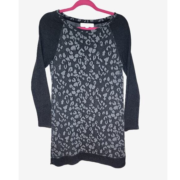 Ann Taylor LOFT Cheetah Long Sleeve Sweater Dress Size S - Picture 1 of 7